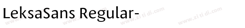LeksaSans Regular字体转换